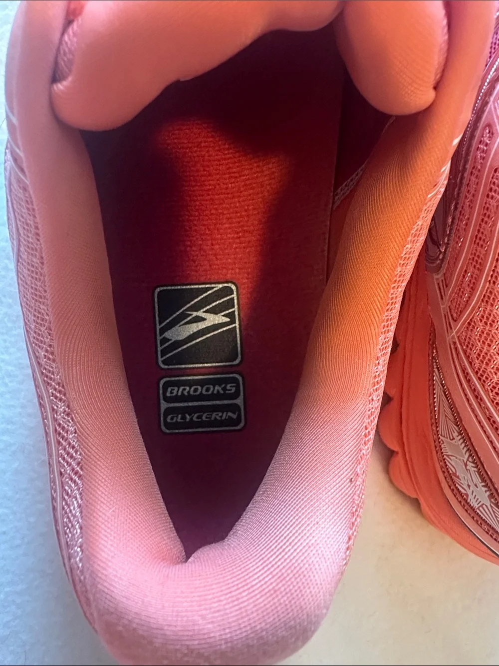 Brooks Women’s Athletic Shoes - Red and Orange Gradient